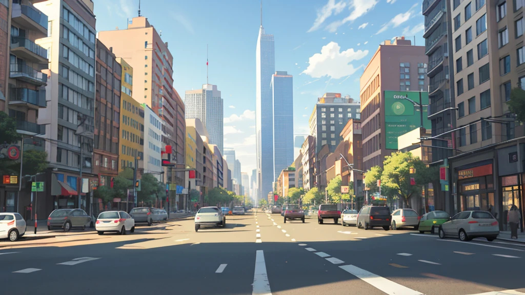 city background, building, distance, Traffic Light, park