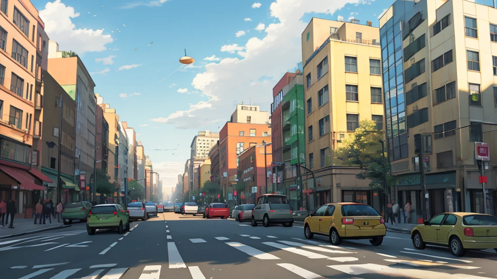 city background, building, distance, Traffic Light, park