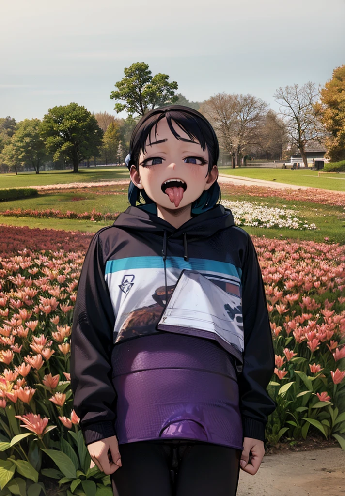 a tiny girl,high quality,(blue tongue):1.3