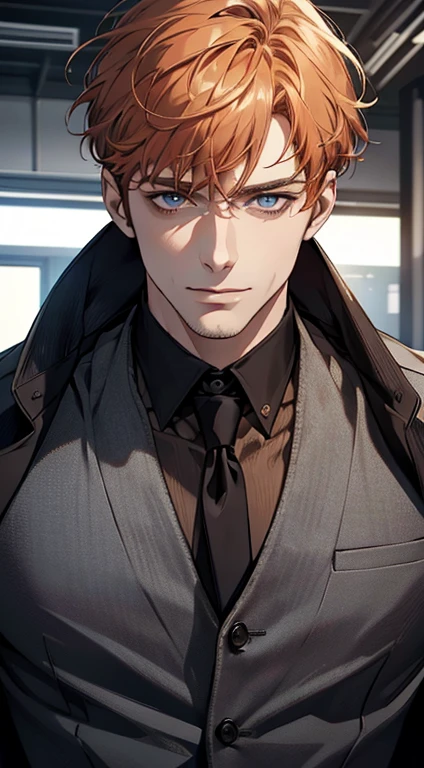 (best quality,4k,8k,highres,masterpiece:1.2),ultra-detailed,(realistic,photorealistic,photo-realistic:1.37),1 man,31 years old,mature man,very handsome,without expression,smile,short grey b
Orange hair,blue eyes,penetrating gaze,perfect face without errors,imposing posture,businessman,office background,cinematic lighting,hdr image