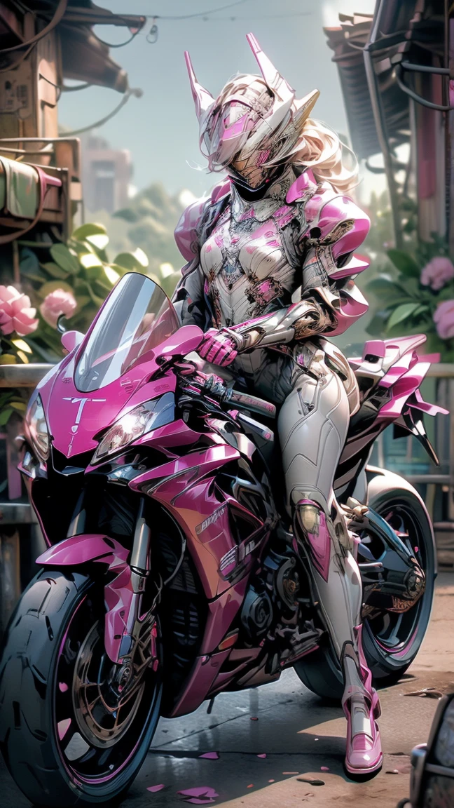 ((best quality)), ((masterpiece)), ((realistic)), (detailed), (photorealistic:1.5), (((succubus ))),((beautiful face, sharp face)), (thick body), (((pink bodysuit))), lights on armor, ((looking at viewer)), dynamic pose, post apocalyptic, destroyed city background, buildings on fire, science fiction, hdr, ray tracing, nvidia rtx, super-resolution, unreal 5, subsurface scattering, pbr texturing, post-processing, anisotropic filtering, depth of field, maximum clarity and sharpness, rule of thirds, 8k raw, (luminescent particles:1.4), (extremely detailed cg, unity 8k wallpaper, 3d, cinematic lighting, lens flare), reflections, sharp focus, cyberpunk art, cyberpunk architecture,((ride armed motorbike)),((Ride a bike across the beach))