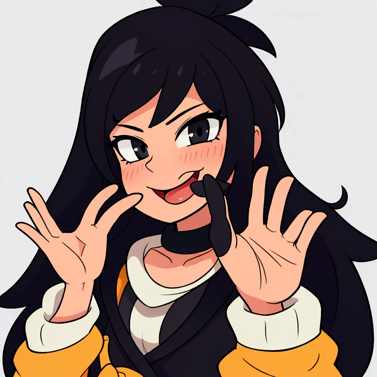 cool posee,Score12, black hair,