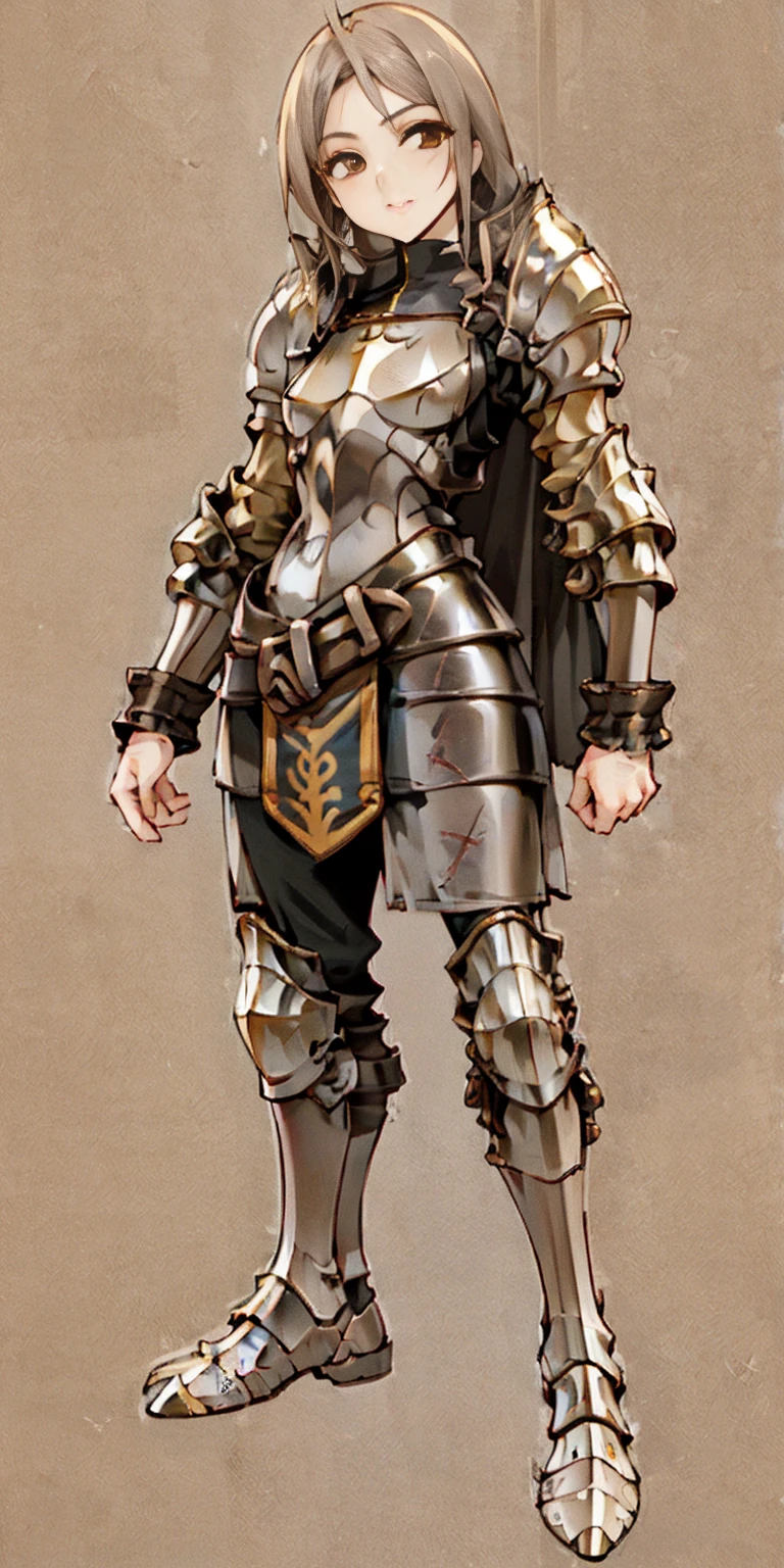 Subject:
1 Solo Female Gladiator
Pose:
Full body, whole body
Standing tall, hands on hips (conveying confidence)
Feet together, conveying a strong stance
View from slightly below, emphasizing her power
Clothing and Armor:
Loincloth (detailed and well-crafted, showcasing her warrior status)
Metal sandals, sturdy and battle-worn
Leather choker, adorned with a gladiator emblem or small spikes (optional)
Big belt, holding additional weapons or pouches (optional)
Bracers on forearms, for protection
Jewelry:
Tiara (can be simple and battle-ready, or adorned with feathers or gladiator symbols)
Additional Details:
Strong, defined muscles
Determined expression on her face
Optional: scars or other battle marks that tell a story of her victories