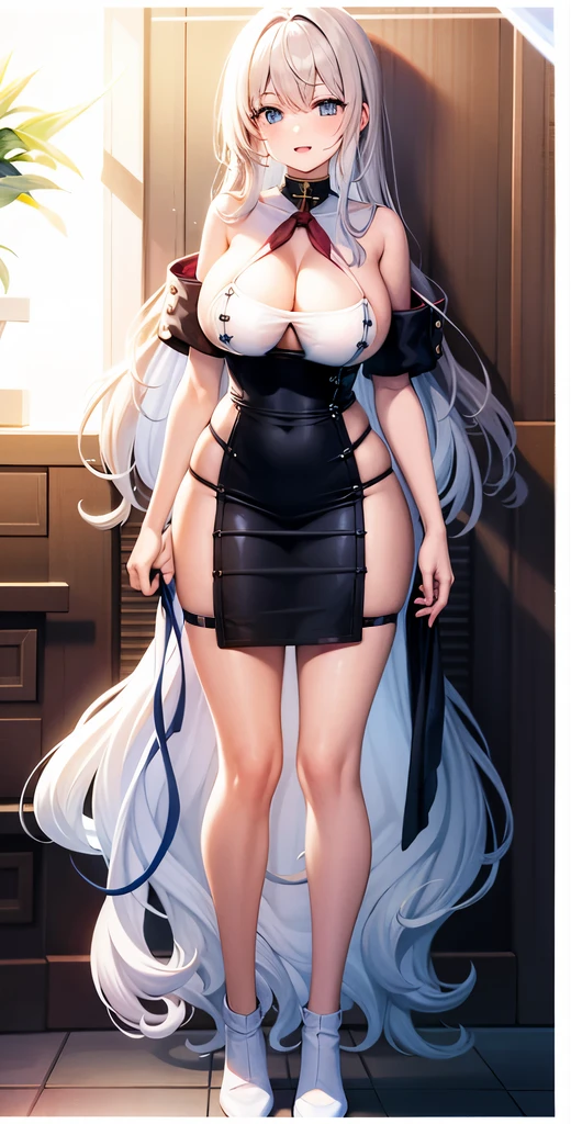 girl,Large Breasts,long hair,Topless,Bow,
