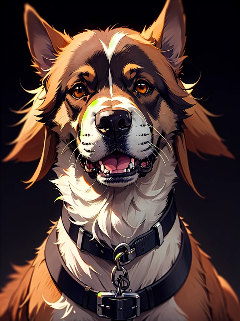 ((Portrait)), He is a German Shepherd with a Strong and Athletic Build, Displaying a Loyal and Courageous Demeanor. His Fur is a Mix of Black and Tan, with Darker Shades Around His Back and Muzzle. He has Piercing Brown Eyes that Convey Intelligence and Alertness. His Ears are Upright, Always Attentive to His Surroundings. He Wears a Tactical Harness with a Police Badge and 'K-9' Insignia, Along with Protective Dog Booties. His Overall Look is Professional and Ready for Action, Yet He Exudes a Sense of Dedication and Determination. ((Portrait, HDR, Dark Background))