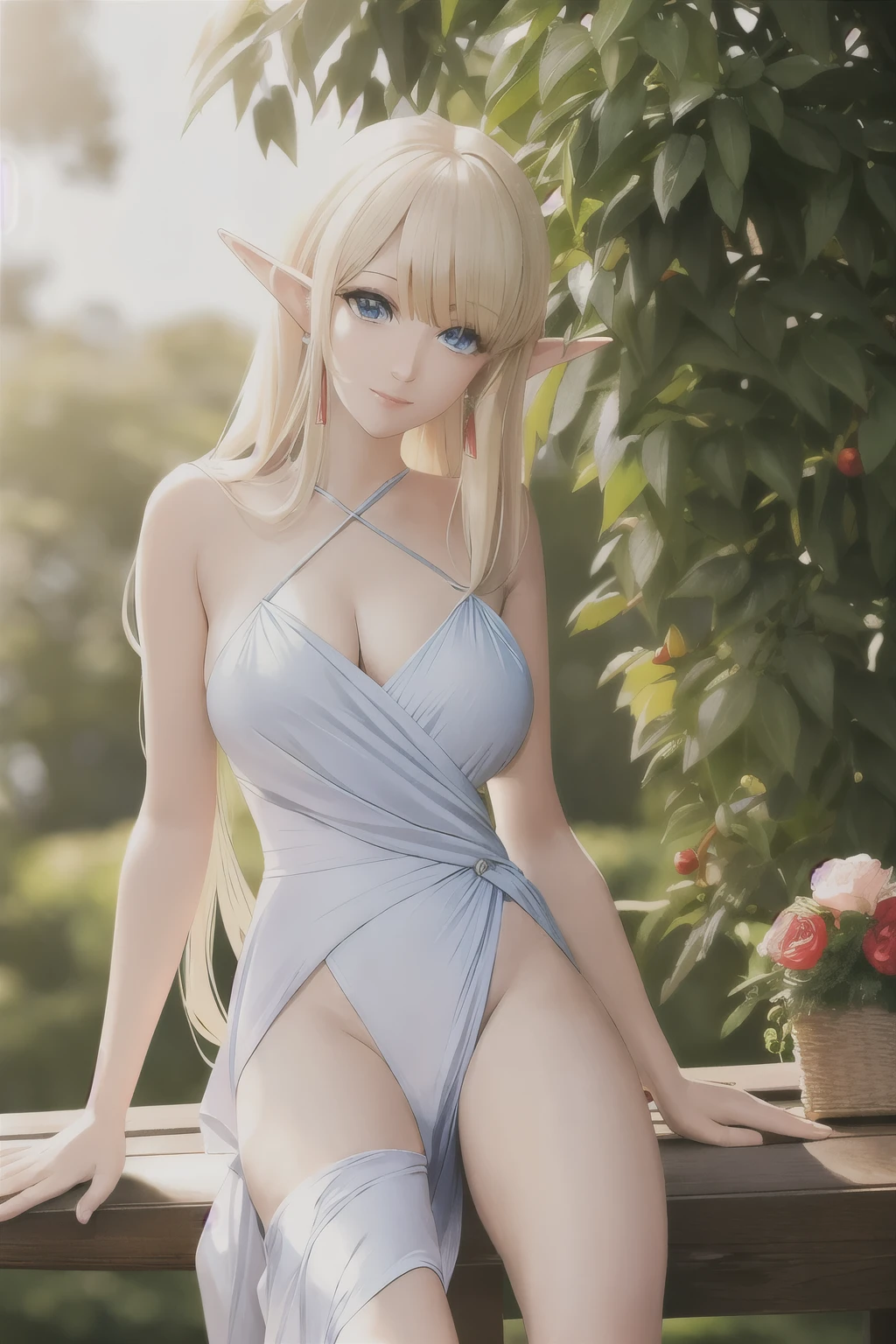((best qualityer)), ((work of art)), (detailded), anime elf uncle from another world naked
