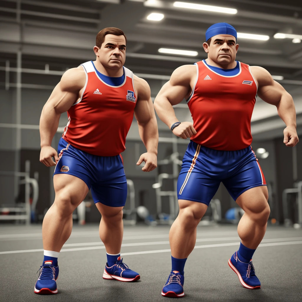 dwarfism man full body , sport outfit, realistic 16k, hd