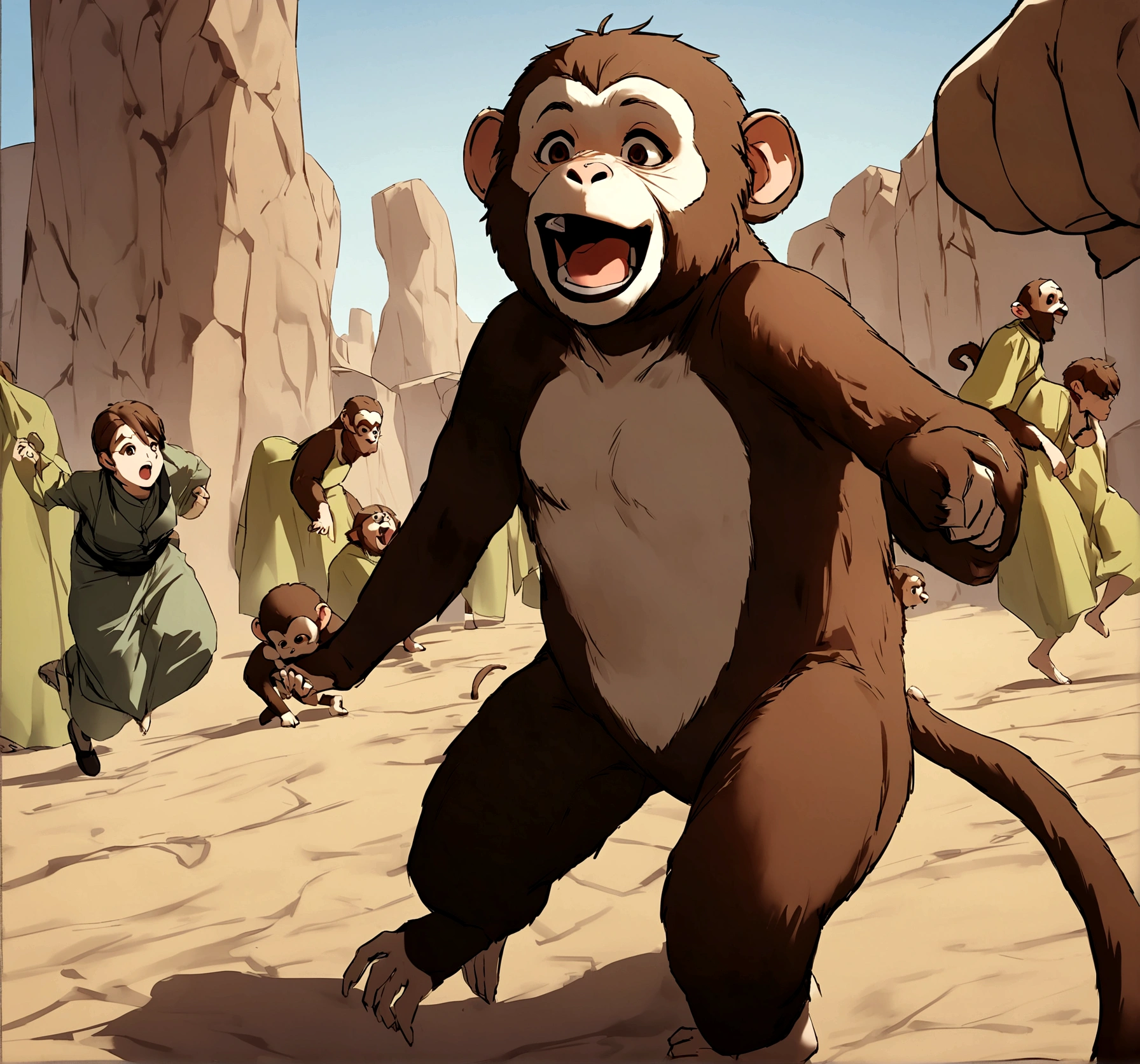 monkey, paralyzed by fear, couldn’t leap. The insisted, ‘If you hesitate, your life might be in danger.’ Finally, the monkey jumped, narrowly escaping harm.