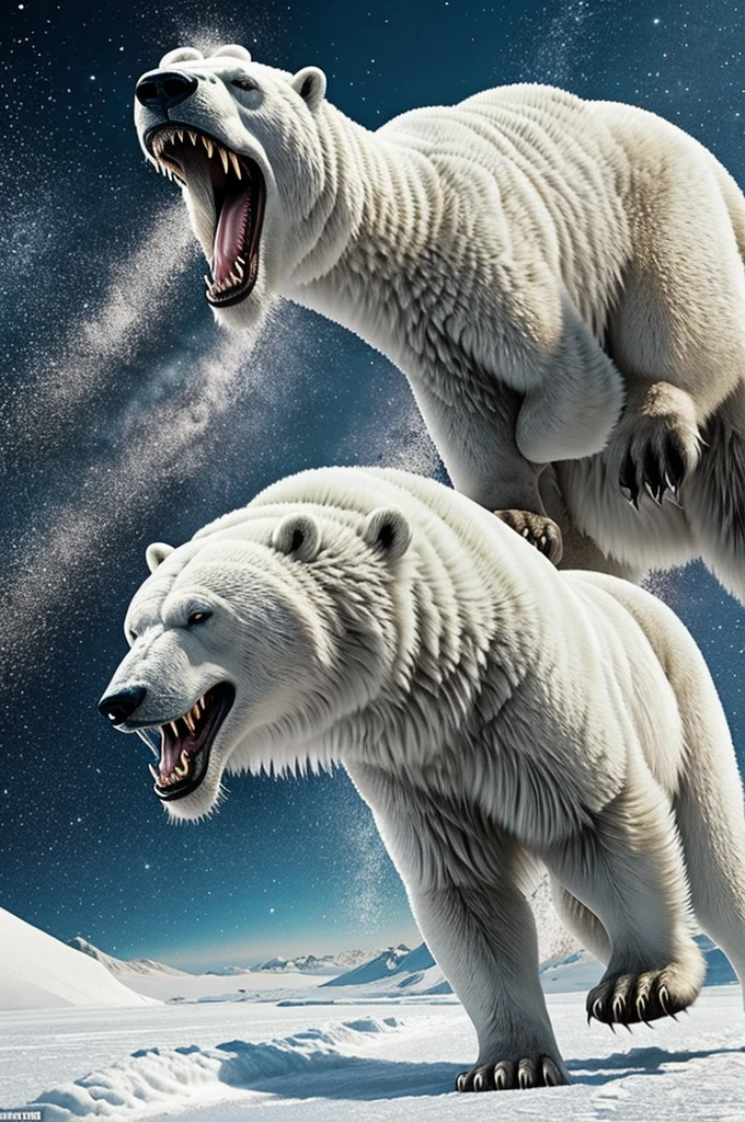 Fusion between polar bear and Tyrannosaurus Rex that's scary