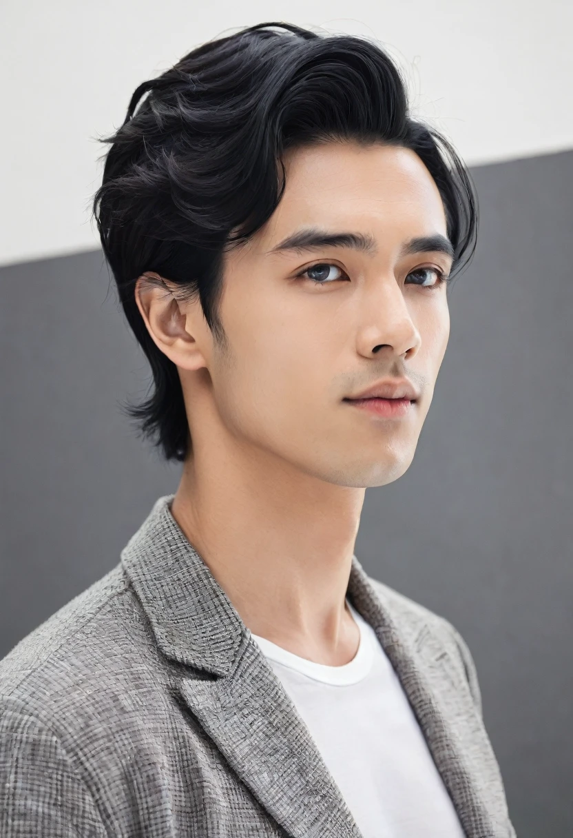 Selfie of a male with black hair, side profile.