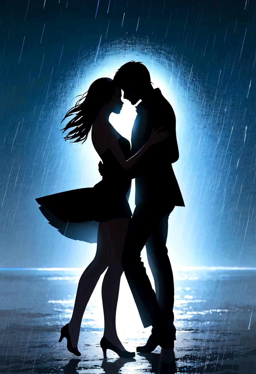 Dancing in the Rain, A blurry silhouette under the moonlight