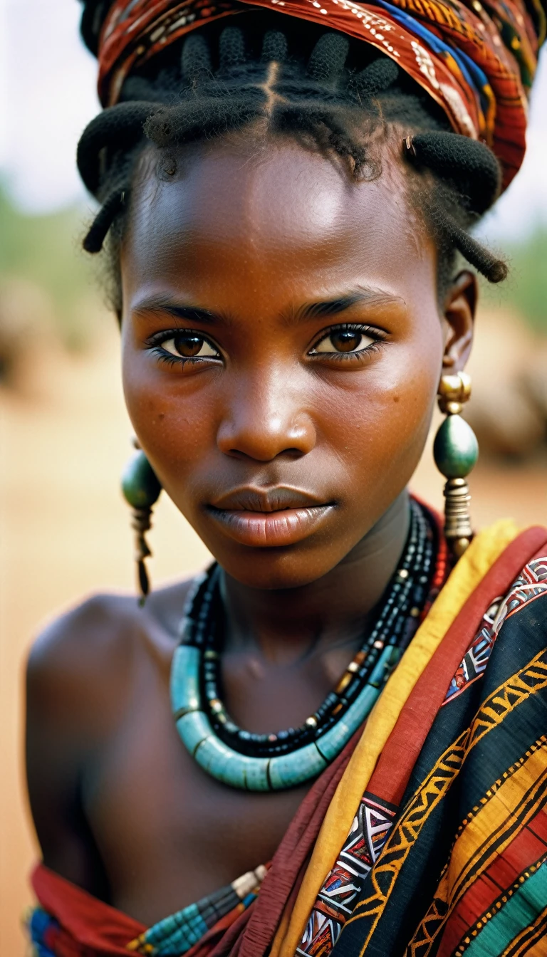 born, (High resolution:1.9) Highest quality, 4K, 8K, (超High resolution), (Photo HD:1.6), (Sharp focus), (Kodak Portra 400 Film) (Portraiture), 
Close-up of a young African tribal woman, Perfect Framing, Nomad (artistic Portraiture: 1.5) (85mm, Single-lens reflex camera) 
(dramatic effect, Photo Filters: 2.0) Award-winning photo　male　Labor