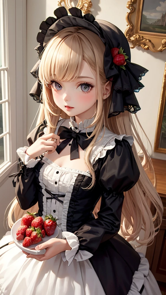 strawberry,Gothic ta,Victorian era,Gothic ,one girl,