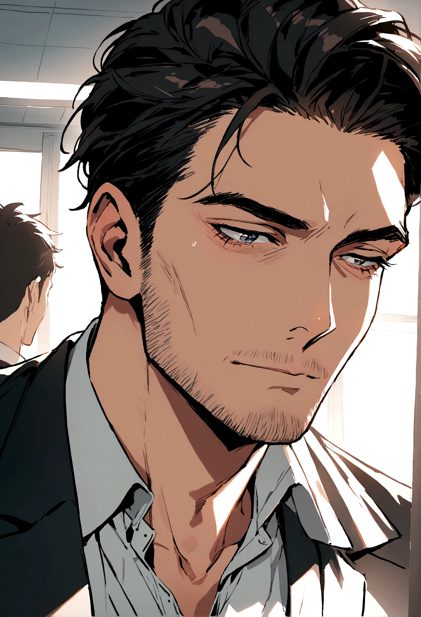 Handsome man , office