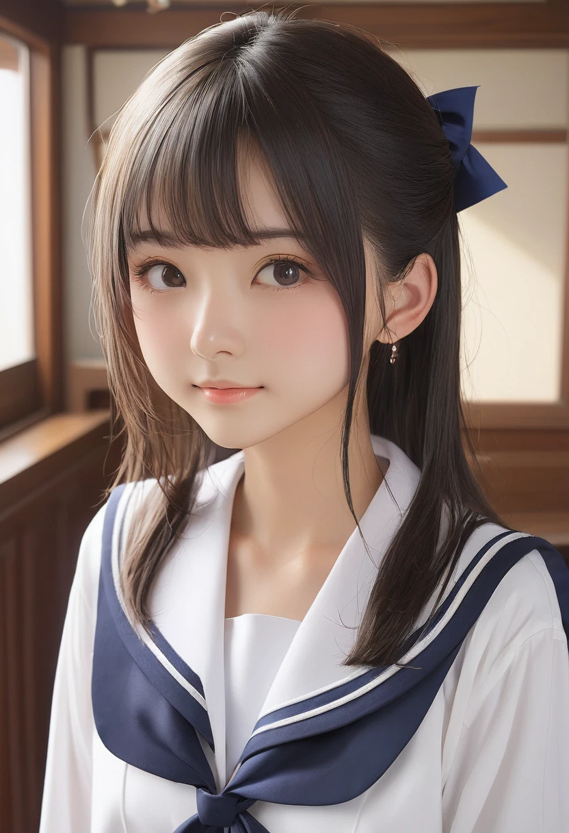 (masterpiece, Highest quality:1.2), One girl, alone,15 years old、Sailor suit
