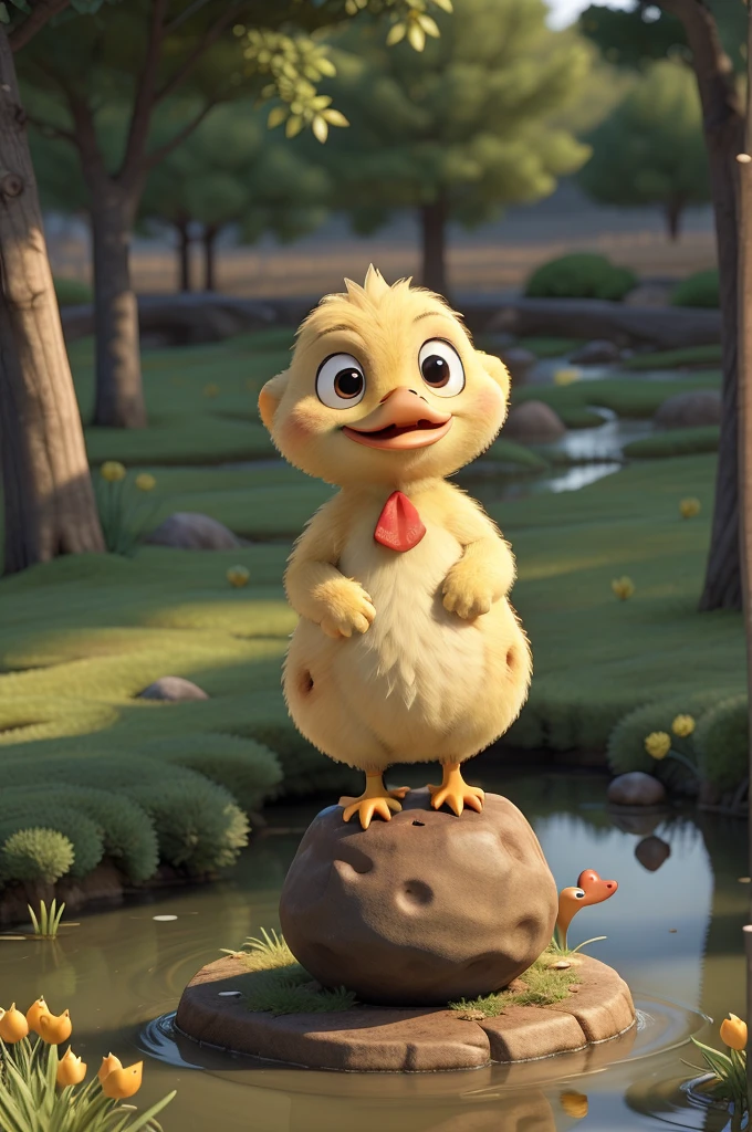 Make a duckling in a pond and it's even cuter and cuter without ears