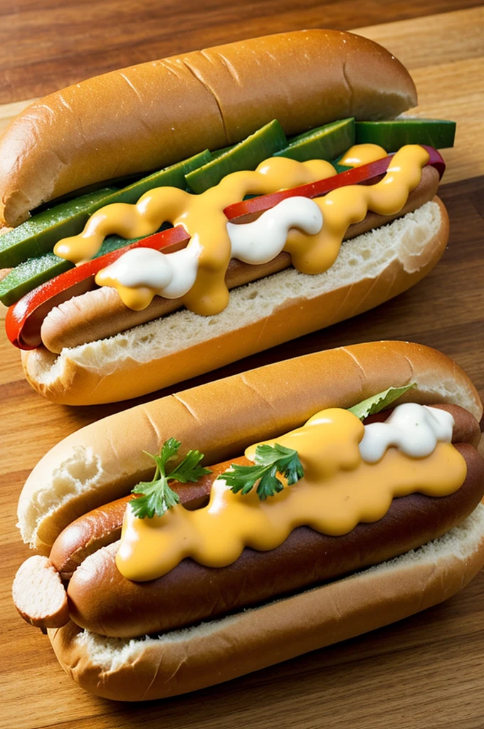 Create a realistic hot dog