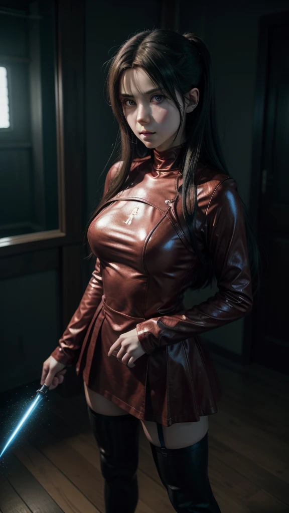 full body, Serious face, (masterpiece), best quality, expressive eyes, perfect face, anime girl, Fate/Stay Night anime, Rin Tohsaka anime, Rin Tohsaka Fate/Stay Night HDR (High Dymanic Range), Ray Tracing, Super resolution, Unreal 5, Subsoil Scatter, PBR Textures, Post Processing, Anisotropic filtering, Depth of Field, High Sharpness and Sharpness, Multilayer Textures, Surface shading, Precise simulation of light-material interactions, Perfect ratios, Octane rendering, duotone illumination, low ISO, white balance, Rule of thirds, Wide aperture, 8K RAW, high-efficiency sub-pixels, sub-pixel convolution, glow particles