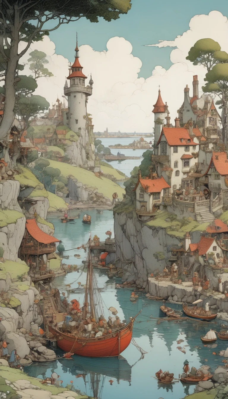 Inspired by W. Heath Robinson, Highest quality, masterpiece, Ultra high definition, 8K