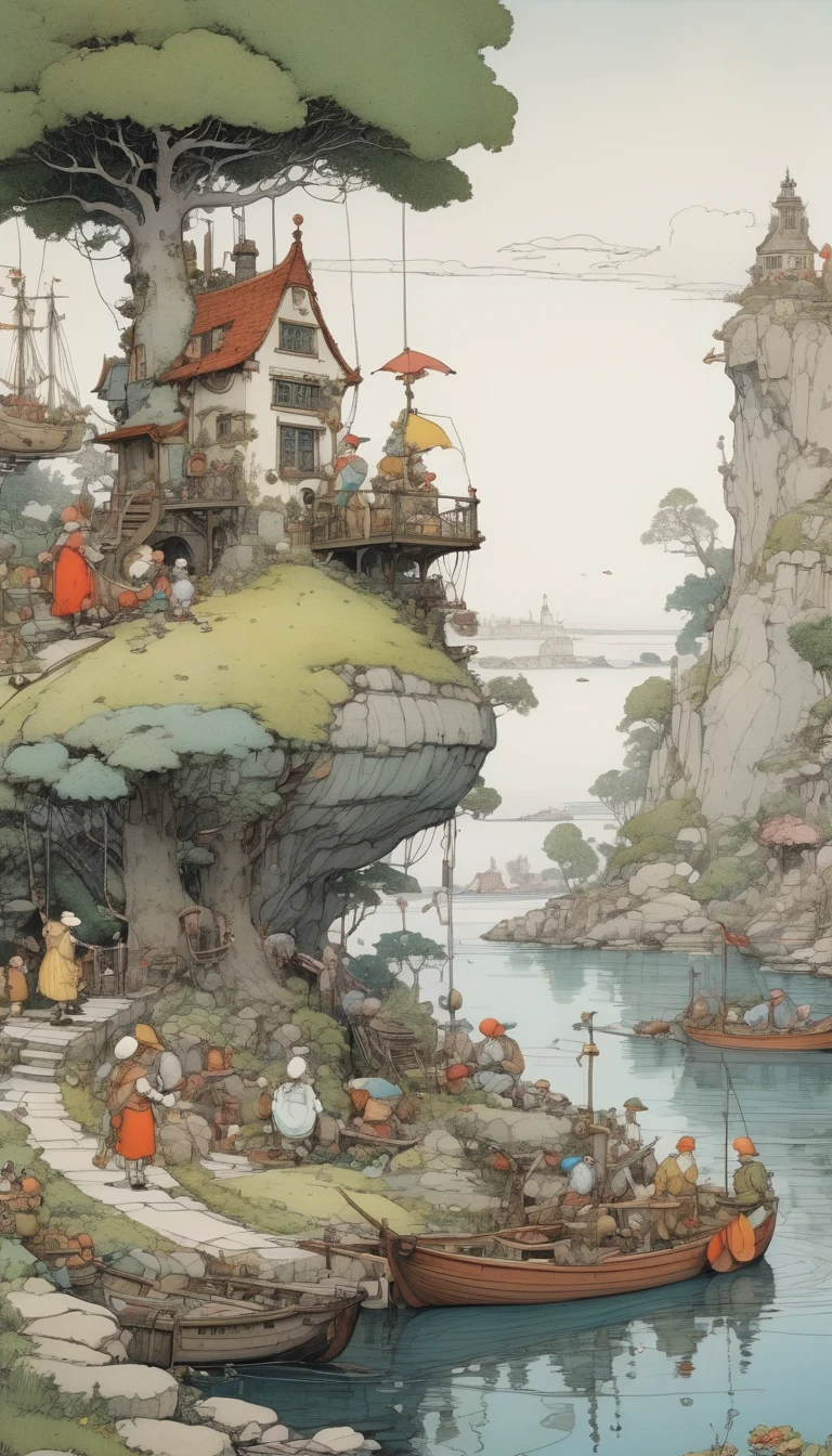 Inspired by W. Heath Robinson, Highest quality, masterpiece, Ultra high definition, 8K