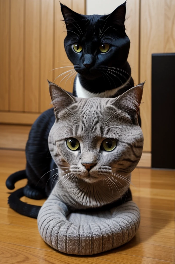 Make a cat that is made of cats