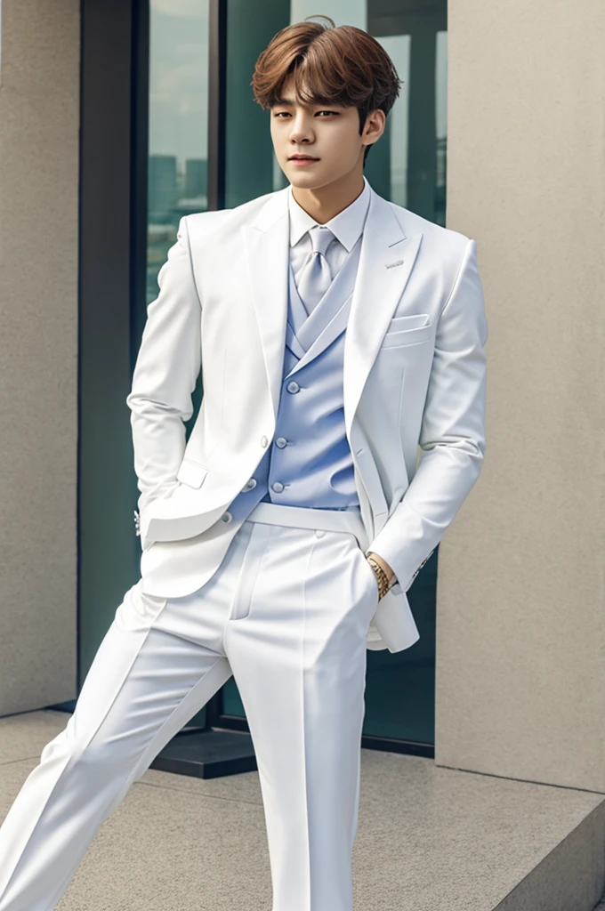 Taehyung in white suit