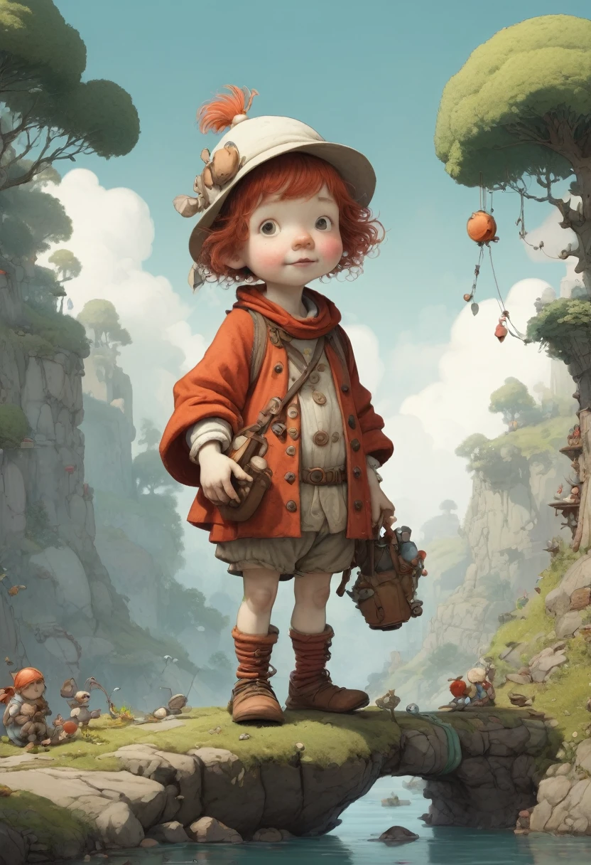 2d, character, cute, Inspired by W. Heath Robinson, Highest quality, masterpiece, Ultra high definition, 8K