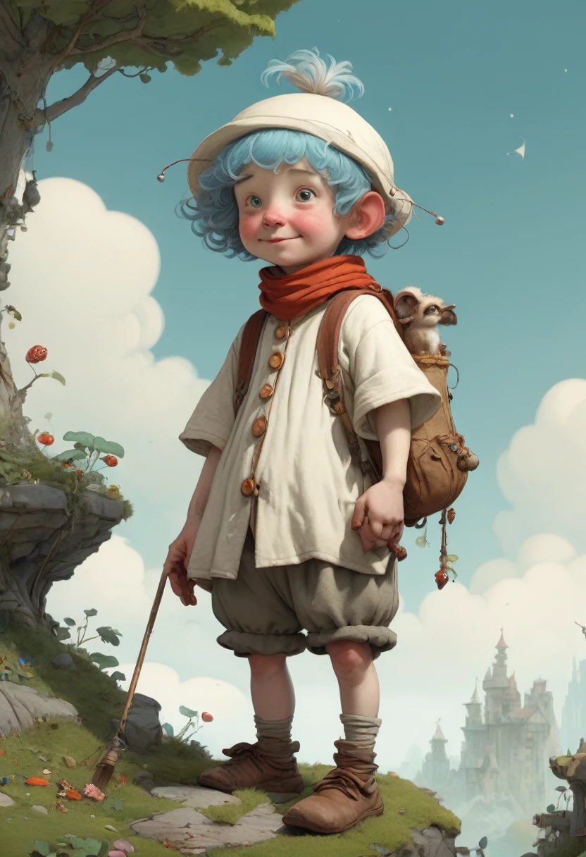 2d, character, cute, Inspired by W. Heath Robinson, Highest quality, masterpiece, Ultra high definition, 8K