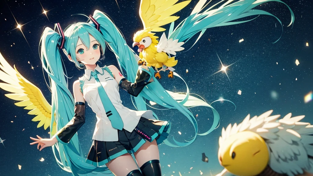 Hatsune Miku and Chocobo