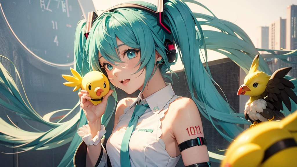 Hatsune Miku and Chocobo