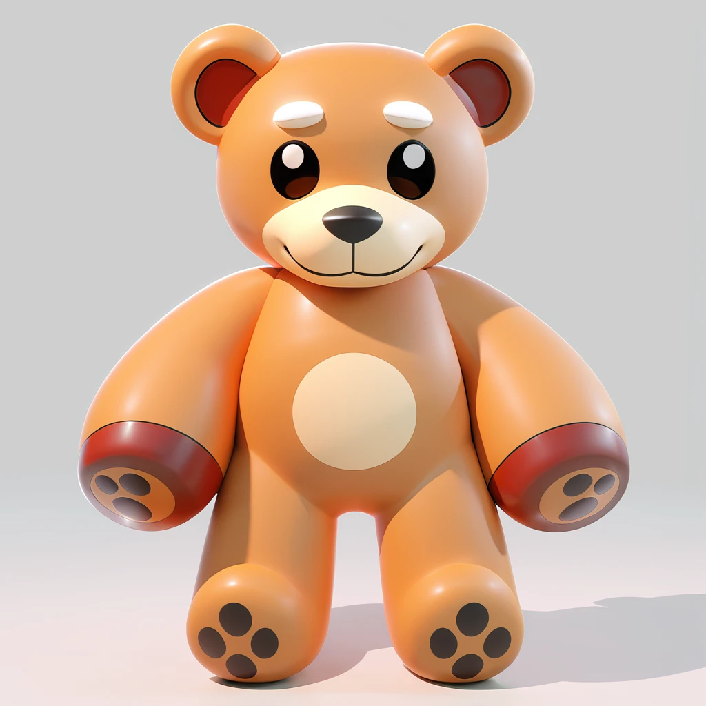 Teddy Bear Man 3d anime art style
