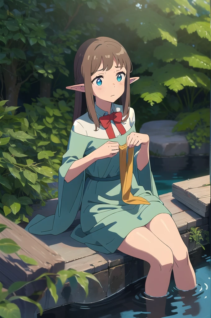 {{{masterpiece}}}, Hyperquality, very delicate eyes, in the forest, hands tied with rope, Looking at you with a sad expression, best quality, 금발 긴 머리의 Elf, {{beautiful}}, {{nipple}}, {{{pussy}}}, Elf, {{{12 year old girl}}}, {{{ Water overflowing from the pussy}}}