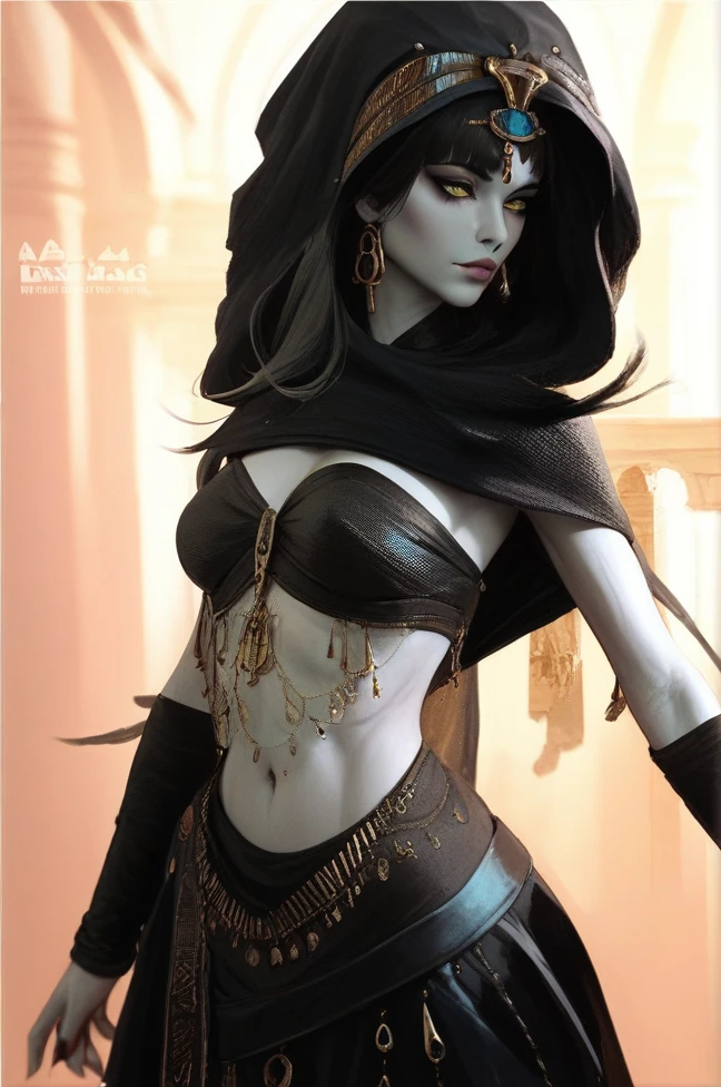 Magnificent woman, most beautiful egyptian woman, huge abdomen, neat and perfect accessories, HD quality, 4K quality, digital art
