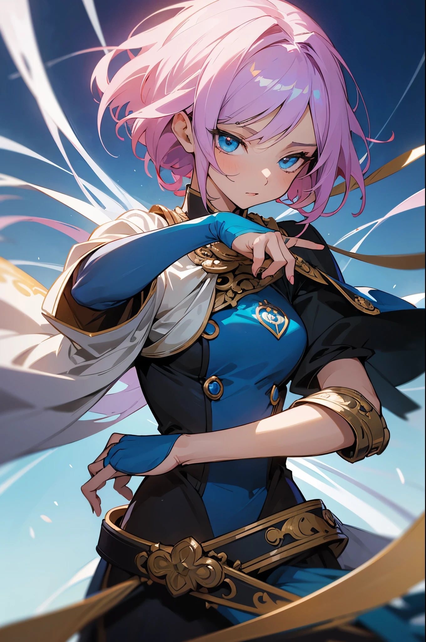 A closeup of a woman with a tattoo on her blue arm, olhos azuis, intrincado estilo cgi anime ornamentado, arte de anime digital detalhada em azul, arte detalhada do anime, arte detalhada do personagem de anime, por Yang J, arte detalhada do anime, arte de anime limpa e detalhada, anime epic artwork, fanart requintada altamente detalhada, arte chave detalhada do anime, epic exquisite character art, corpo intrincado, black anime manga girl