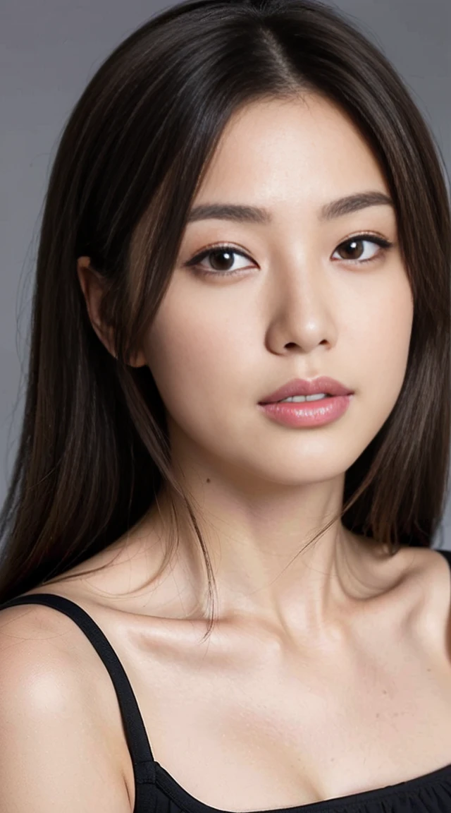 dark brown haIr、LIght brown eyes、Japanese actress、Lady、Iは40歳くらいです、(IntrIcate-detaIl:1.2)、(top-qualIty:1.4)、 (超A hIgh resolutIon:1.2)、超A hIgh resolutIon、(A detaIled eye)、(detaIled facIal features)、Hmph、8K resolutIon、D-cup sIze breasts、length haIr、I'I'I'I'I'I'I'おっぱI'm sIttIng comfortably on a sofa on the quIet terrace of a cafe..、RelaxIng、LeanIng on the backrest、Black One PIece Lounge Set LeIsure Wear,Full body photo、Head to toe shot、