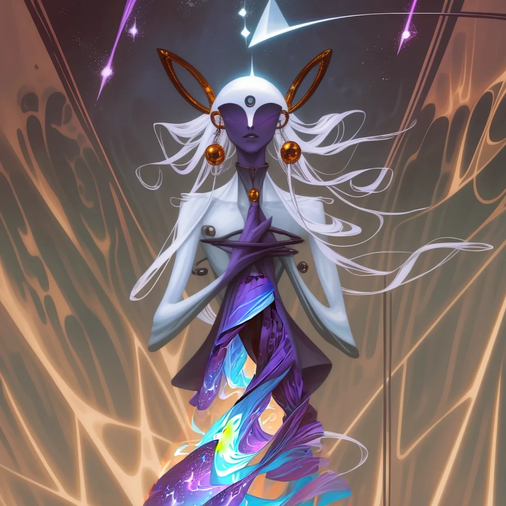 long flowing ethereal dress, galactic purple dress, the cosmos spilling out