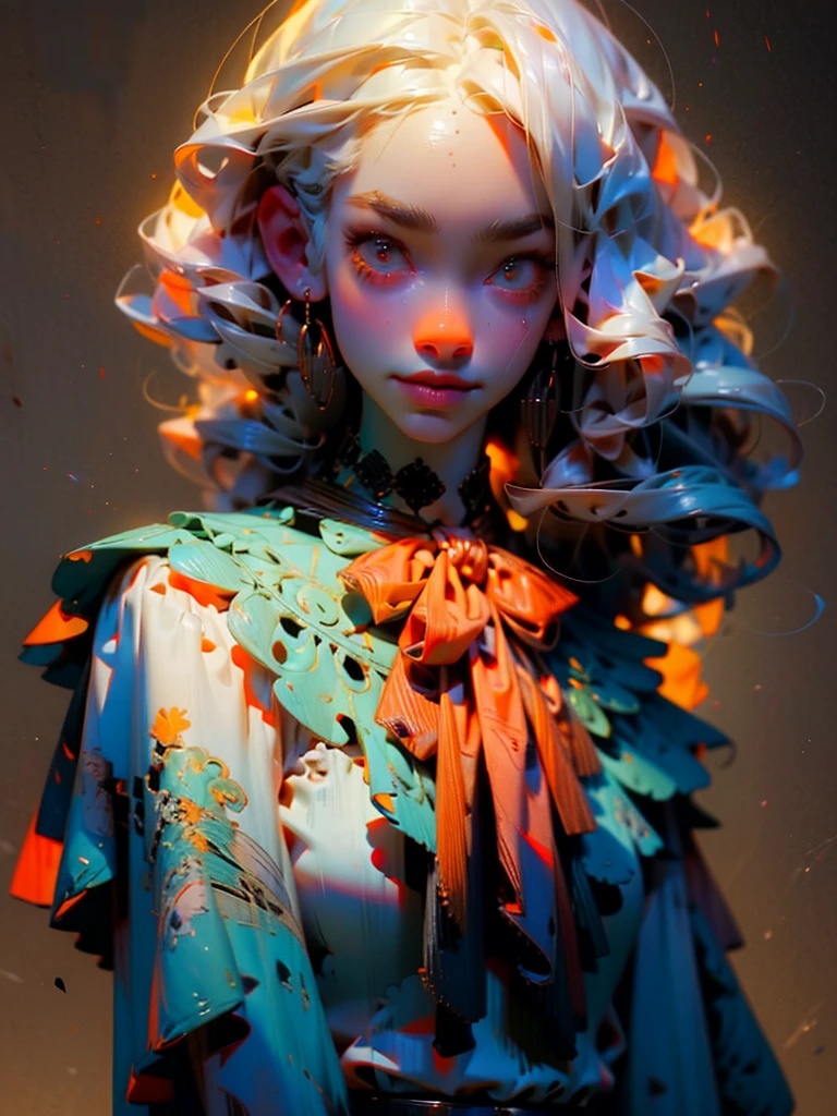 realistic,photorealistic,photo-realistic:1.37,(best quality,4k,8k,highres,masterpiece:1.2),ultra-detailed,detailed clown face,piercing dark eyes, sinister smile, wearing colorful costume,creepy circus performer,hellish background, dramatic lighting,dark and ominous atmosphere,moody colors,surreal and macabre scene