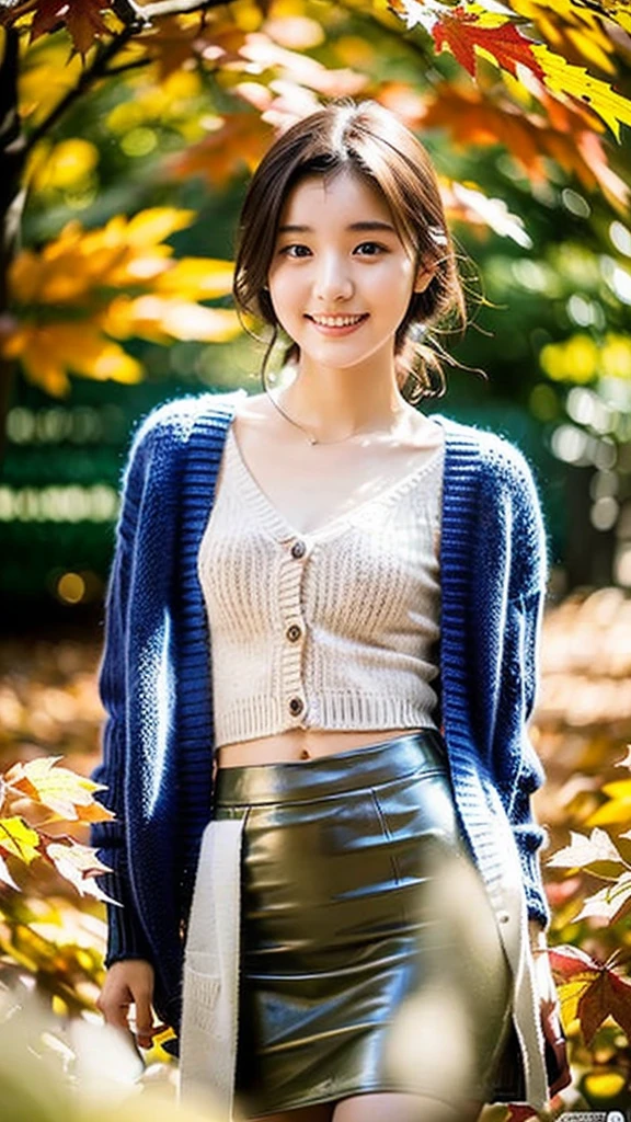 (Highest quality:1.5), (Real:1.4), (Ultra high definition:1.4), (No correction:1.4), (Skinny 18 year old girl), (1 Japanese very thin girl with flat chest in eighteen years old), (very thin body), skinny face, (Beautiful skin), (Knitted cardigans), (White long sleeve blouse), (Super long skirt), (girl is wearing knitted cardigan on a white long sleeve blouse and very long skirt), (very thin girl is standing in the autumn park), (18yo very thin girl is standing in the autumn park), (front view of a flat chest girl), (Autumn park), (Upper Body), (smile), (Turn your body forward), (flat chest), (very thin)