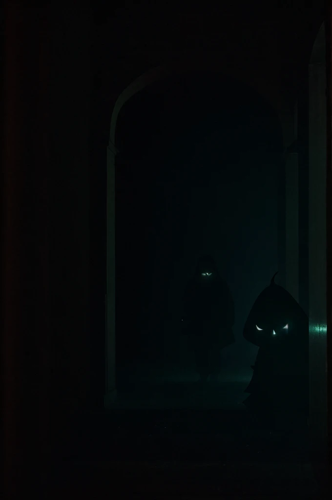 Scary Shadowy figure darting in the darkness