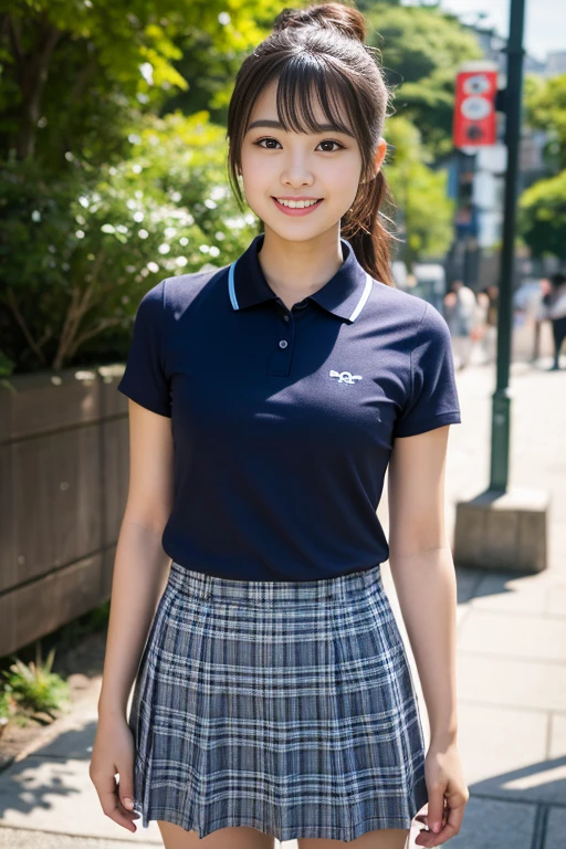 Pure Japanese school girl, no makeup, thick eyebrows, wearing uniforms, natural short hair, pure smile, natural body, shiny white skin, refreshing in early summer morning sunlight, feeling soft breeze in hair, lift up skirt, (panty), sexual temptation, sexual attractive, professional portrait photography, composition from the front, 