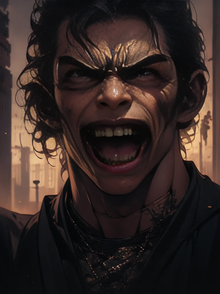 a drawing of a zombie Vampire with his mouth open and his mouth wide open, anger. hyper detailed, hyper realism scary, by Todd Lockwood, by Santiago Martínez Delgado, screaming. not realistic, lee bermejo, very coherent. high detail, by Stefan Lochner, by Joong Keun Lee, by Darek Zabrocki