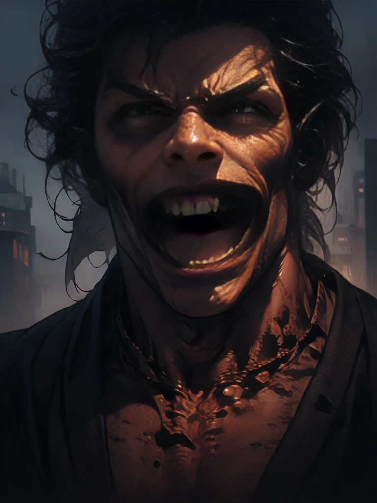 a drawing of a zombie Vampire with his mouth open and his mouth wide open, anger. hyper detailed, hyper realism scary, by Todd Lockwood, by Santiago Martínez Delgado, screaming. not realistic, lee bermejo, very coherent. high detail, by Stefan Lochner, by Joong Keun Lee, by Darek Zabrocki