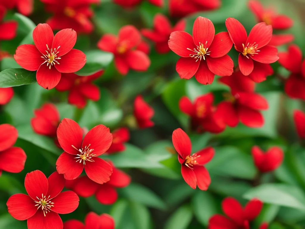 a close up of a red flower with a blurry background, plum blossom, beautiful flower, red blooming flowers, 🌺 cgsociety, red flower, glowing red, beautiful detail, beautiful detail and color, fine details. red, red flowers, vibrant red colors, beautiful!!!!!!!!!, beautiful vibrant colors, beautiful colours, vibrant but dreary red