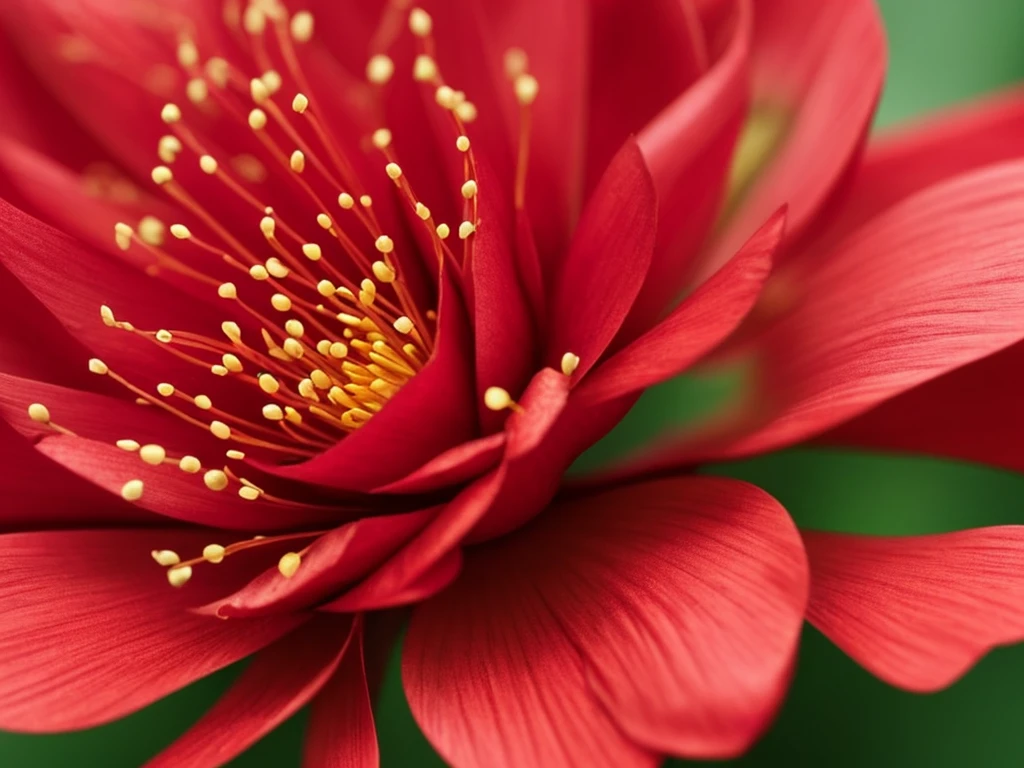 a close up of a red flower with a blurry background, plum blossom, beautiful flower, red blooming flowers, 🌺 cgsociety, red flower, glowing red, beautiful detail, beautiful detail and color, fine details. red, red flowers, vibrant red colors, beautiful!!!!!!!!!, beautiful vibrant colors, beautiful colours, vibrant but dreary red