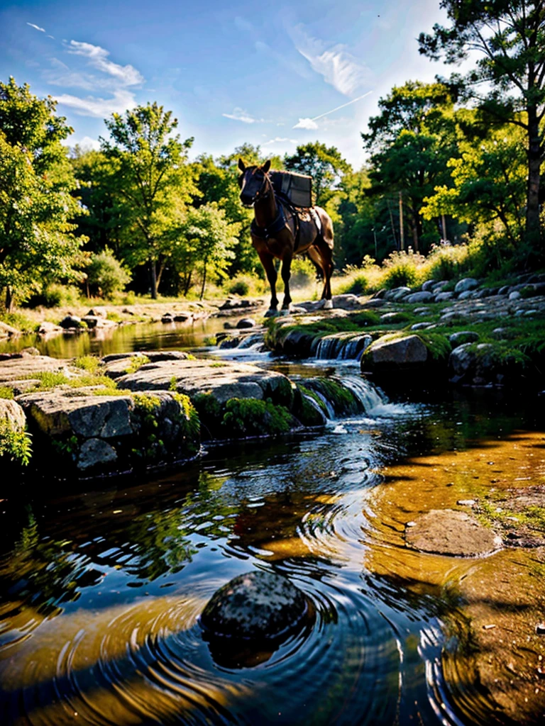 Very realistic photo of a morning in nature