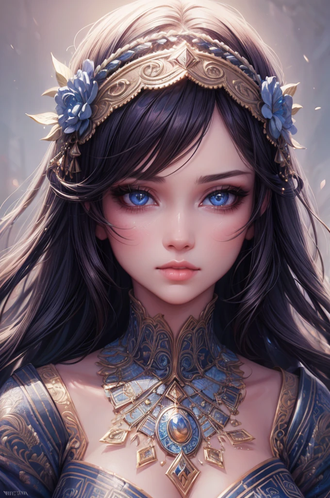 1girl, beautiful detailed eyes, beautiful detailed lips, extremely detailed face and portrait, long eyelashes, beautiful woman, yinlin from wuthering wave games, digital painting, oil painting, hyperrealistic, 8k, best quality, masterpiece, intricate details, hyper detailed, cinematic lighting, warm color palette, dramatic lighting