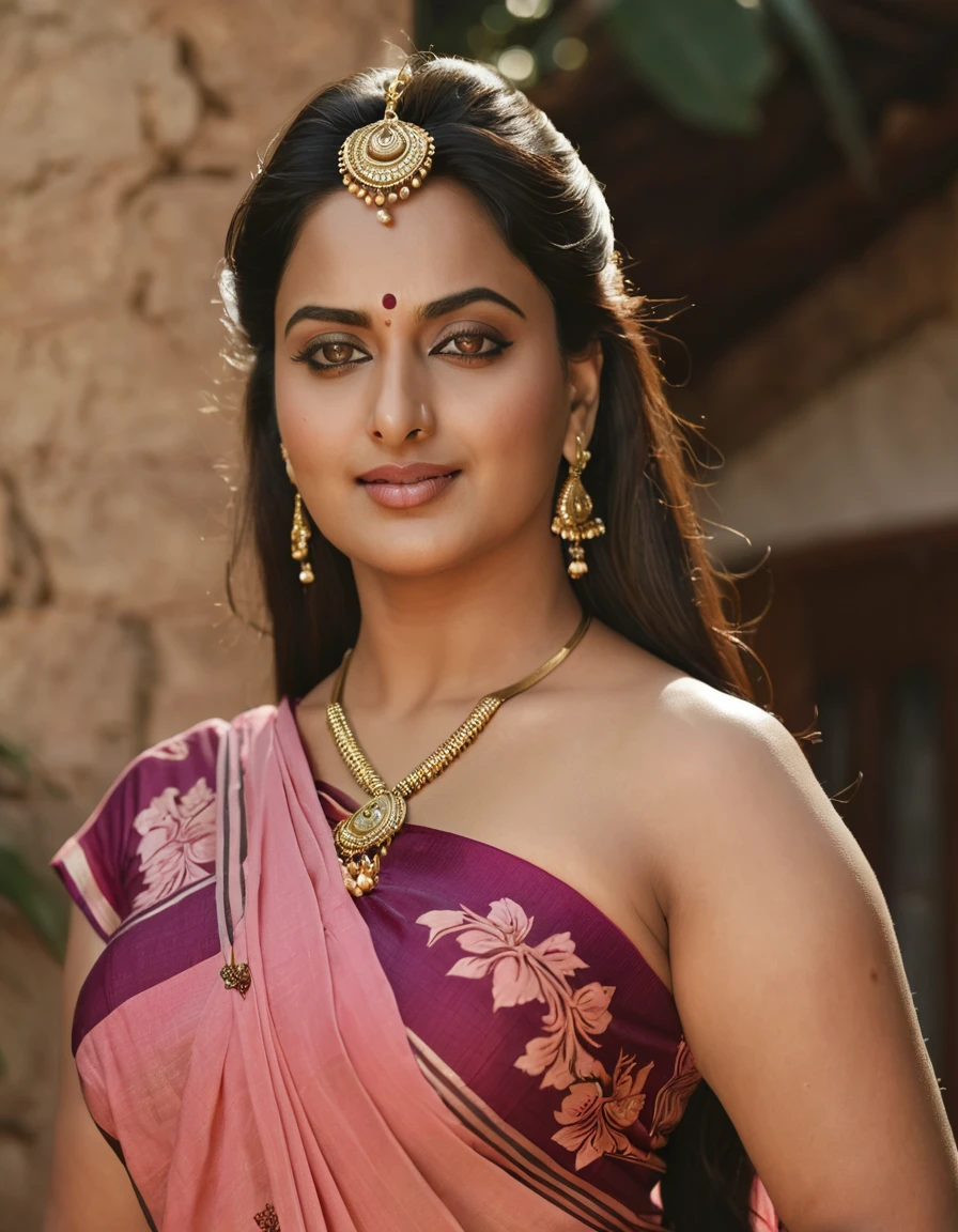 Foto RAW, photorealistic, photography, full body shot, master shot, perfect eyes, goddess like beauty, pierced eyes, perfect thick chubby mallu Desi aunty bhabhi, Wearing a Stanapatta, a chest-band.Saree model, model Photography, Indian saree shoot, Indian traditional wear advertising photography, traditional wear brand shoot, face of Indian actress Sonakshi Sinha, masterpiece, realistic, realism, incredible details, pleasure, photorealism, detailed skin, skin pores, high contrast, photorealistic Artstation 8k HD digital art trend of high definition and detailed realistic skin texture, ultra detail, realistic skin texture, armature, best quality, ultra high definition, (photorealistic:1.4),, high resolution, detail, raw photo, sweat, Re sharp, by Lee Jefferies Nikon D850 Film Stock Photo 4 Kodak Portra 400 Camera F1.6 Lens Rich Color Ultra Real Realistic Realistic Textures Dramatic Lighting Unreal Engine Trending at Art Station Cinestill 800,(pele altamente detalhada: 1.2), 8k UHD, DSLR, soft-lighting, alta qualidade, grain of film, Fujifilm XT3,she didn't like to wear blouse or bra, she is happy to wear only saree, she hates blouse or bra, detailed hairy armpits, hyper realistic skin, skin pores, sweat, veins,