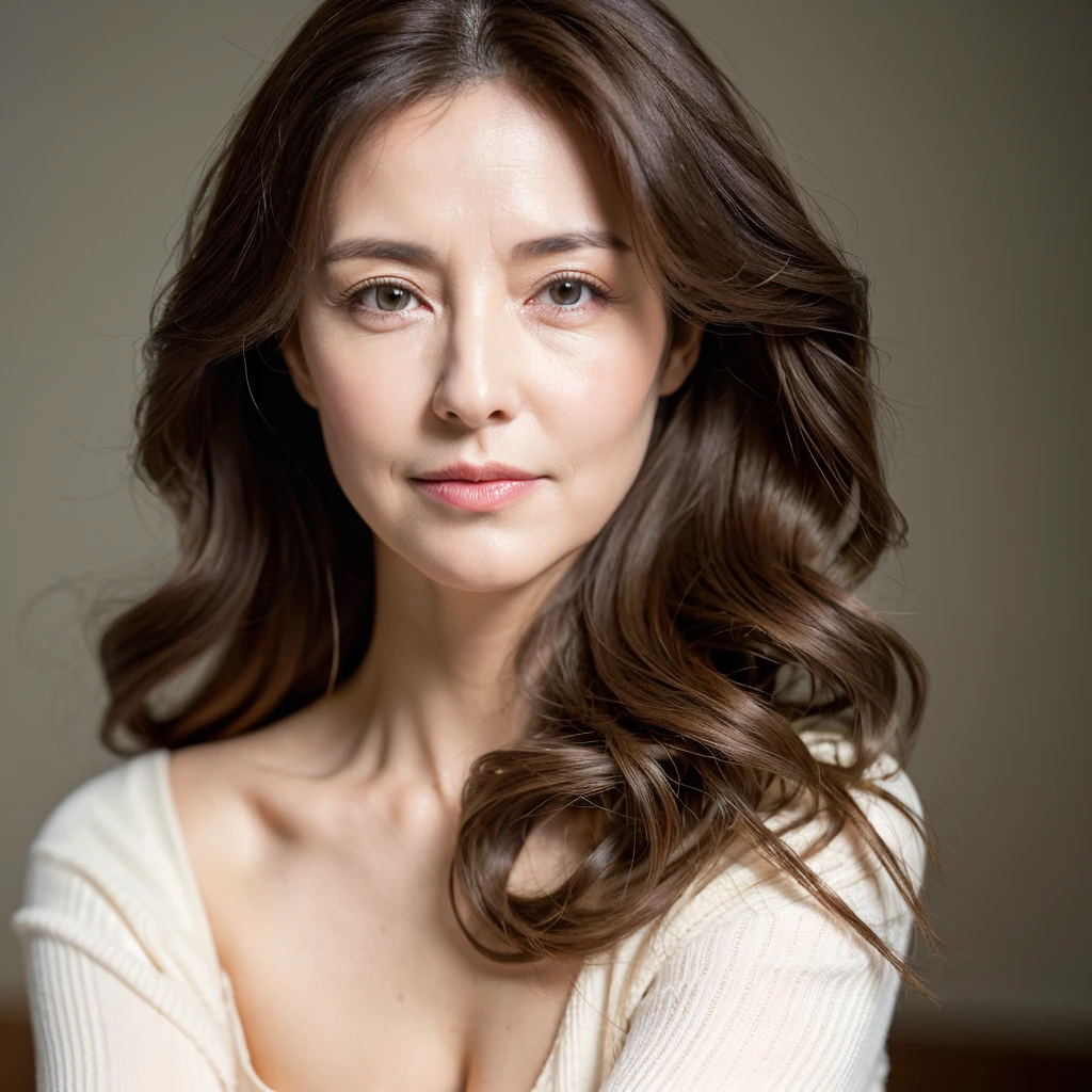 Beautiful mature woman with beautiful wavy long hair, Mature Woman, Ultra-high resolution,(Realistic:1.4), ((Highest quality)), ((masterpiece)), (be familiar with),
