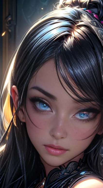 (best quality,ultra-detailed,masterpiece:1.2),beautiful detailed eyes,beautiful detailed lips,extremely detailed eyes and face,long eyelashes,vivid colors,sharp focus,studio lighting,photorealistic:1.37,portrait,girl,tempting beauty,attention to every detail,alluring expression,gorgeous attire,subtle shadows,artistic atmosphere,hauntingly beautiful background