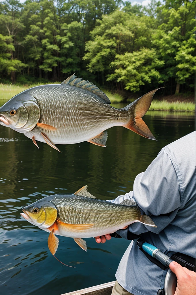 "Write a short story where a clever fish outsmarts a seasoned angler and ends up catching the fisherman instead."